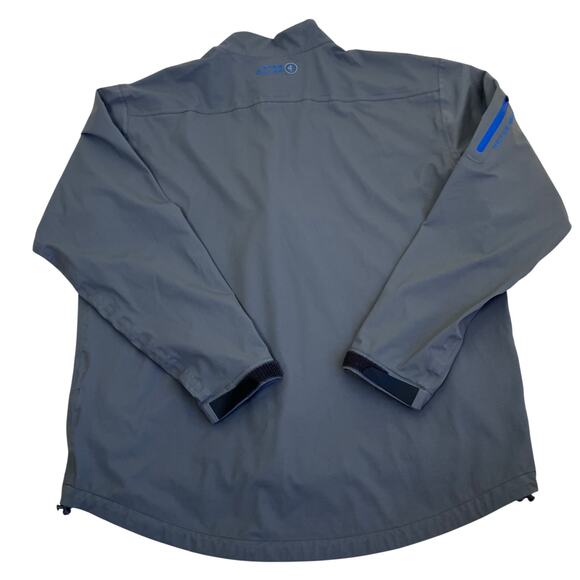 Peter Millar Mens Sz Large E4 Water Windbreaker Golf Jacket with Logo Grey - Picture 8 of 16